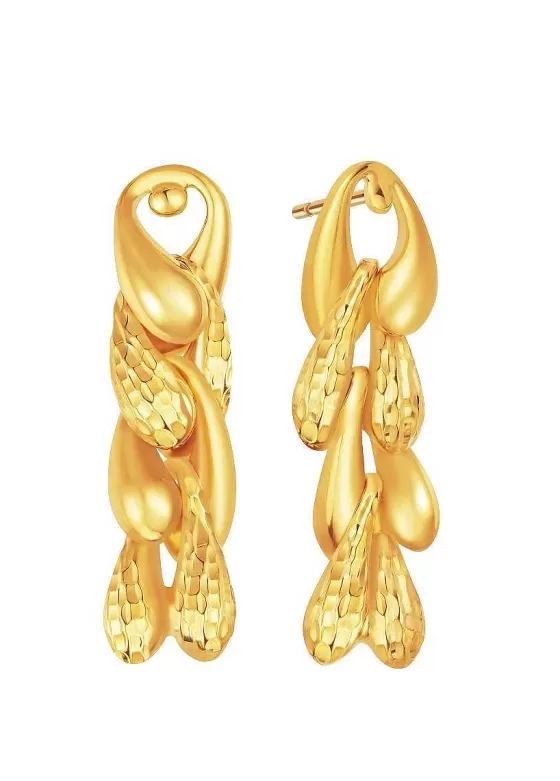 916 Gold Blossom Link Earrings^Lee Hwa Jewellery Flash Sale