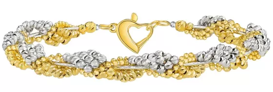 916 Gold Duo-Tone Bead Bracelet^Lee Hwa Jewellery Sale