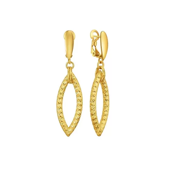 916 Gold Eye-Shaped Earrings^Lee Hwa Jewellery Store