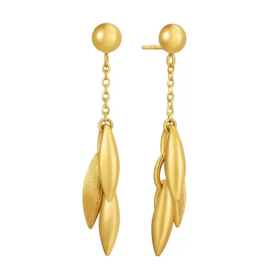 916 Gold Foliage Dangling Earrings^Lee Hwa Jewellery Best Sale