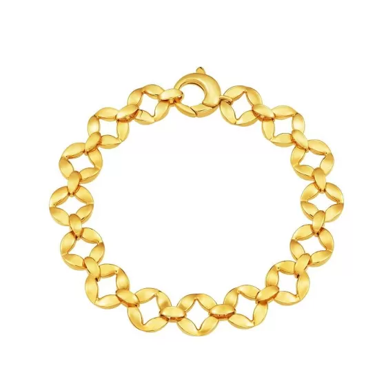 916 Gold Geometric Links Bracelet^Lee Hwa Jewellery Store