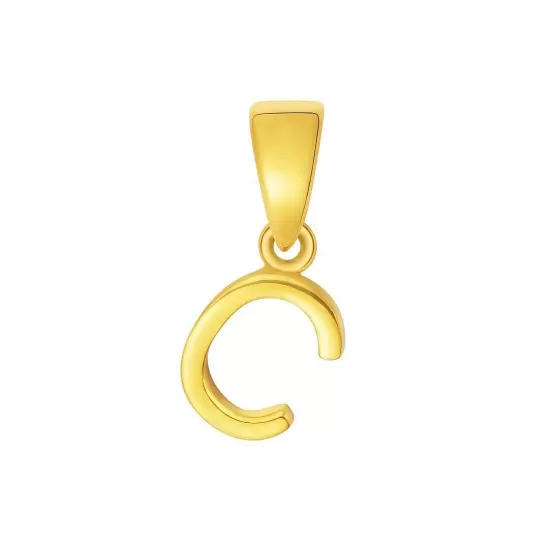 916 Gold Initials 'C' Pendant^Lee Hwa Jewellery Online