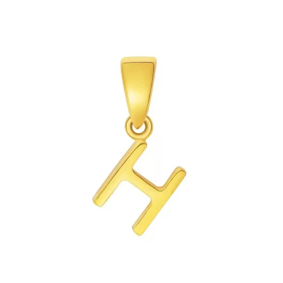 916 Gold Initials 'H' Pendant^Lee Hwa Jewellery Store