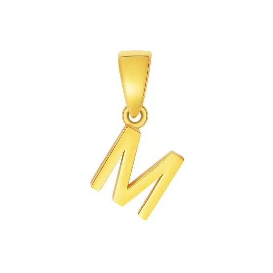 916 Gold Initials 'M' Pendant^Lee Hwa Jewellery Online