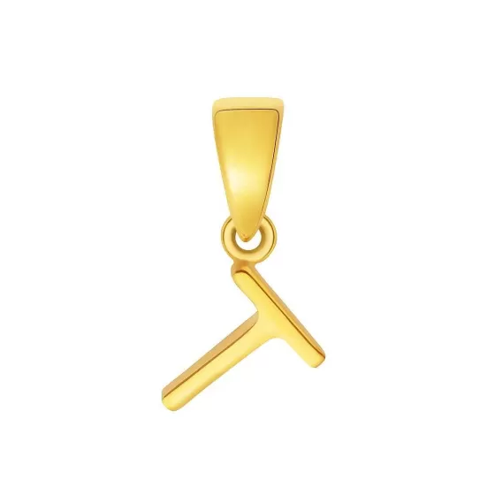 916 Gold Initials 'T' Pendant^Lee Hwa Jewellery Flash Sale