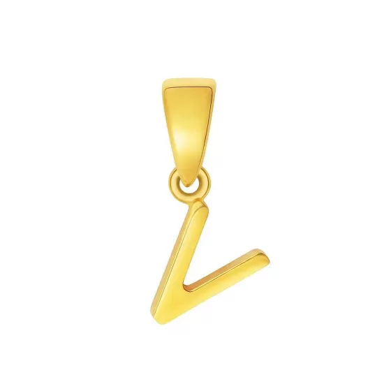 916 Gold Initials 'V' Pendant^Lee Hwa Jewellery Store