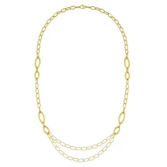 916 Gold Interlaced Necklace^Lee Hwa Jewellery Fashion