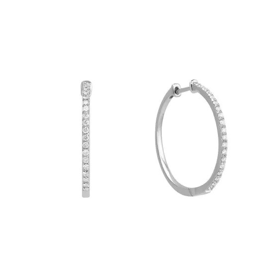 Classic Diamond Hoop Earrings^Lee Hwa Jewellery Best Sale