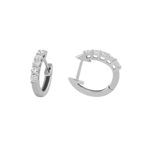 Classic Diamond Huggies Hoop Earrings^Lee Hwa Jewellery Outlet