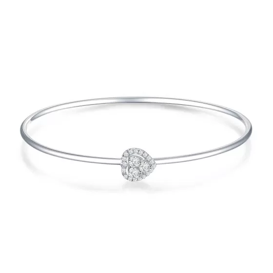 Destin E Cluster Heart Diamond Bangle^Lee Hwa Jewellery Store