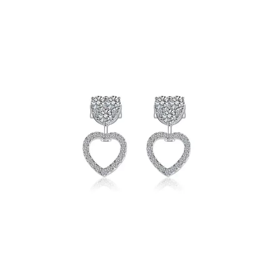 Destin E Cluster Heart Diamond Earrings^Lee Hwa Jewellery Best