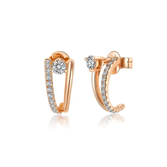 Destin E Half Moon Diamond Earrings^Lee Hwa Jewellery Online