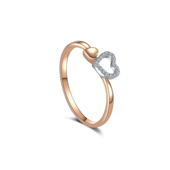 Double Heart Diamond Ring^Lee Hwa Jewellery Discount