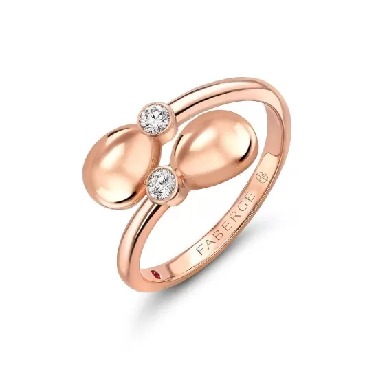 Faberg Essence Rose Gold Crossover Ring^Lee Hwa Jewellery Cheap