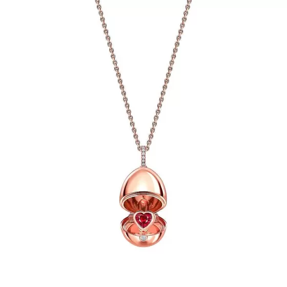 Faberg Essence Rose Gold Ruby Heart Surprise Locket^Lee Hwa Jewellery Best Sale