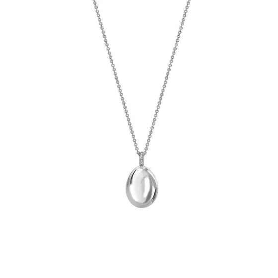 Faberg Essence White Gold Egg Necklace^Lee Hwa Jewellery Store