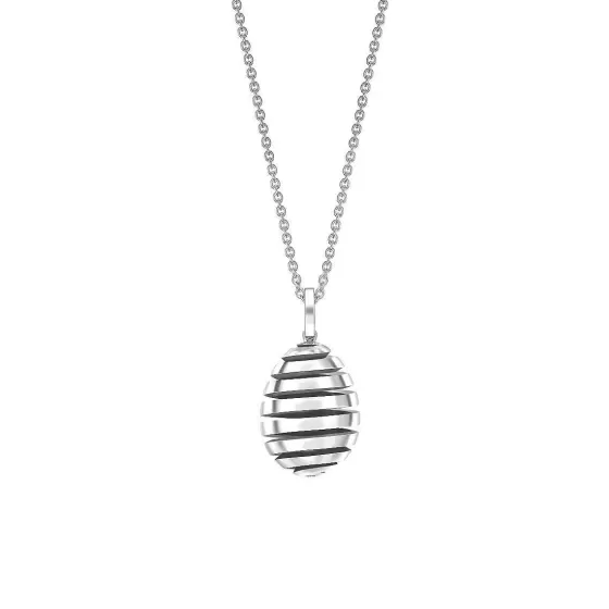 Faberg Essence White Gold Spiral Egg Necklace^Lee Hwa Jewellery Shop