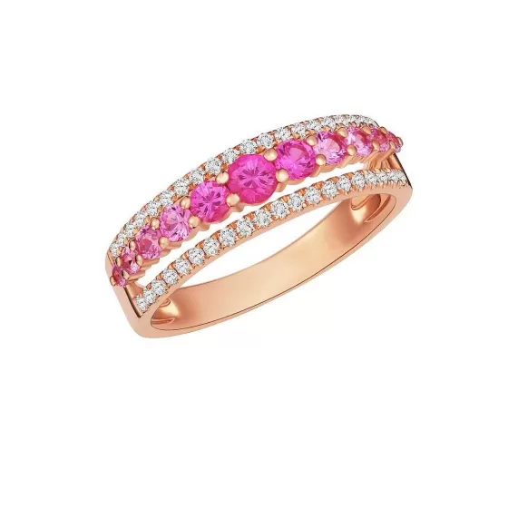 Luxurion Pink Sapphire Diamond Ring^Lee Hwa Jewellery New