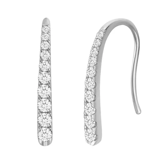 Modern Classic Hooked Diamond Earrings^Lee Hwa Jewellery Store