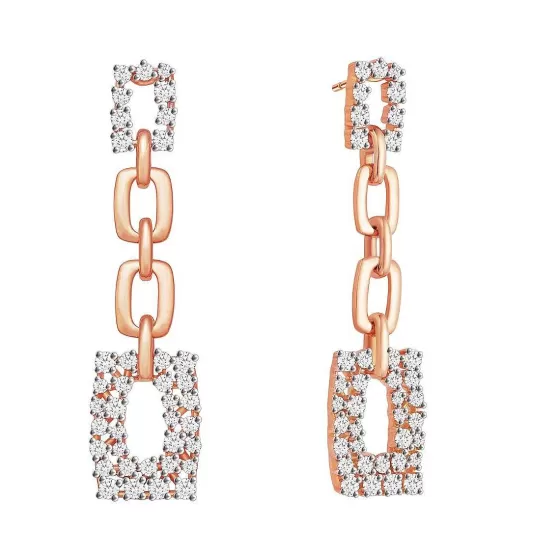 Modern Classic Link Diamond Earrings^Lee Hwa Jewellery Flash Sale