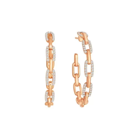 Modern Classic Link Hoop Earrings^Lee Hwa Jewellery Shop