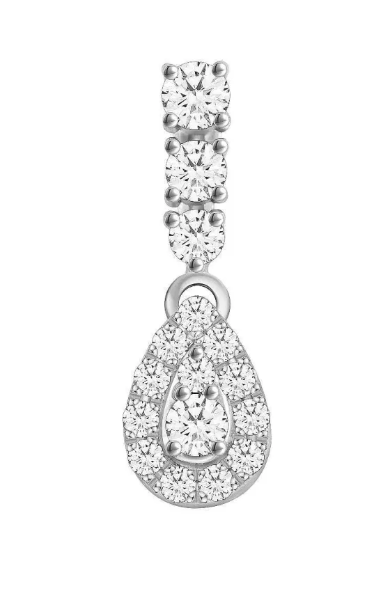 Modern Classic Teardrop Diamond Pendant^Lee Hwa Jewellery Outlet