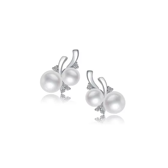 Nacre Dual Pearl Diamond Earrings^Lee Hwa Jewellery Shop