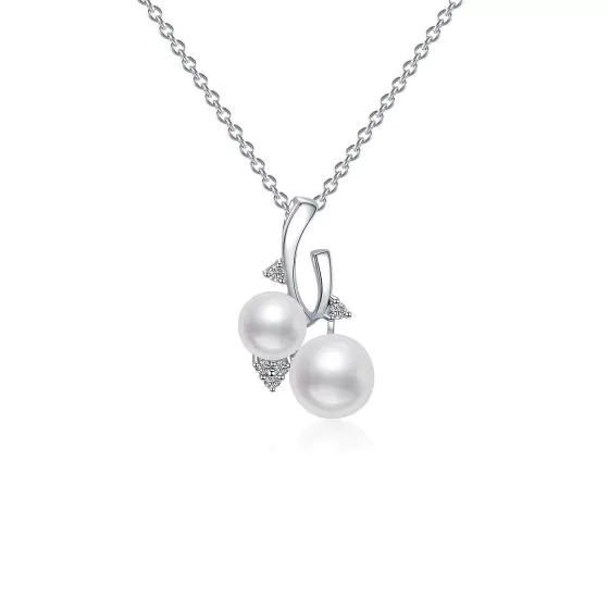 Nacre Dual Pearl Diamond Pendant^Lee Hwa Jewellery Fashion