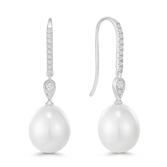 Nacre Pearl Diamond Earrings^Lee Hwa Jewellery New