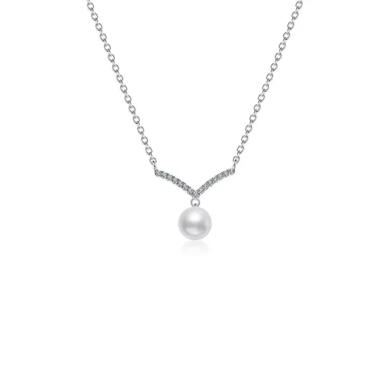 Nacre Pearl Diamond Necklace^Lee Hwa Jewellery Shop