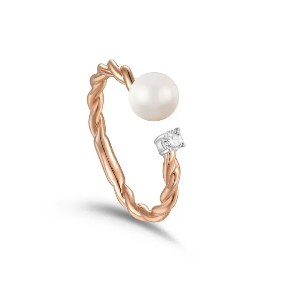 Nacre Pearl Diamond Ring^Lee Hwa Jewellery New