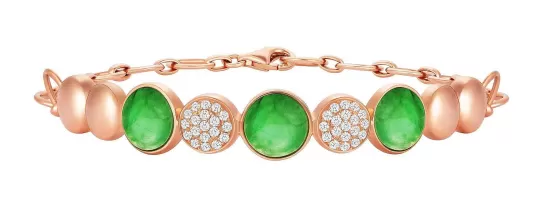 Nouveau Jade Diamond Bangle^Lee Hwa Jewellery Sale