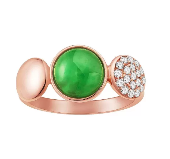 Nouveau Jade Diamond Ring^Lee Hwa Jewellery Store