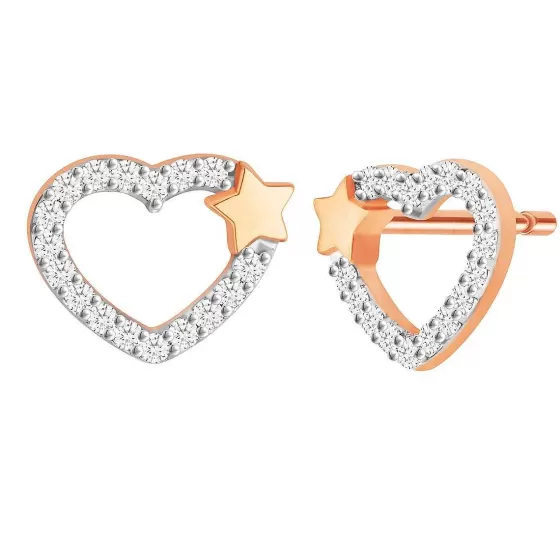 Passion Stellar Heart Diamond Earrings^Lee Hwa Jewellery Outlet