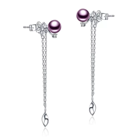 Purple Gold Diamond Earrings^Lee Hwa Jewellery Shop