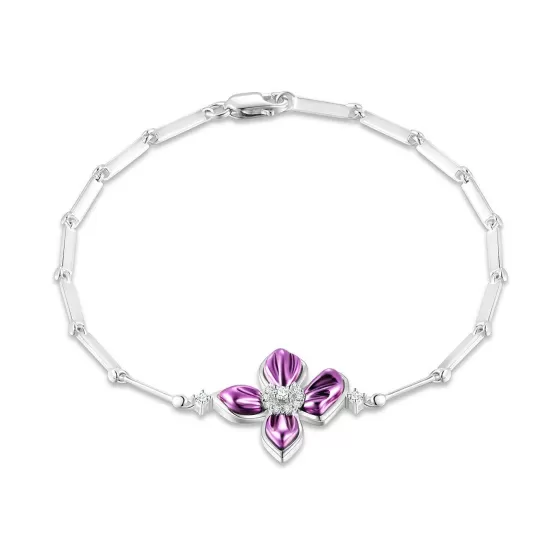 Purple Gold Floral Bracelet^Lee Hwa Jewellery Clearance