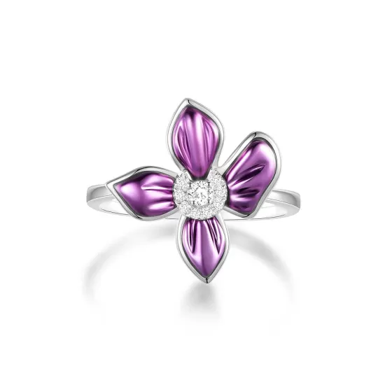 Purple Gold Floral Ring^Lee Hwa Jewellery New