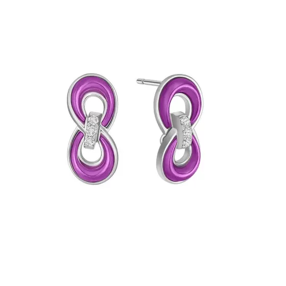 Purple Gold Infinity Diamond Earrings^Lee Hwa Jewellery Discount