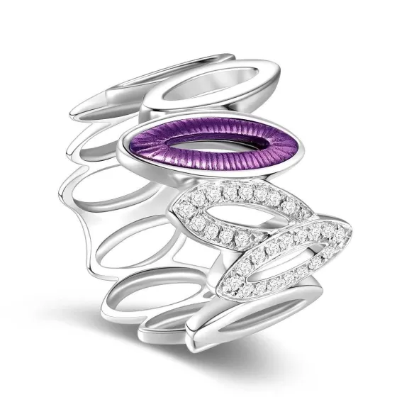 Purple Gold Motif Diamond Ring^Lee Hwa Jewellery Cheap