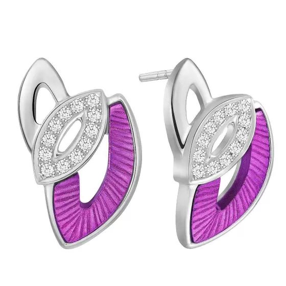 Purple Gold Motif Earring^Lee Hwa Jewellery Store