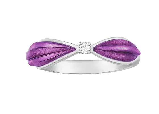 Purple Gold Ribbon Diamond Ring^Lee Hwa Jewellery Store