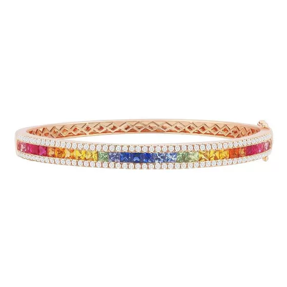 Rainbow Sapphire Diamond Bangle^Lee Hwa Jewellery Best