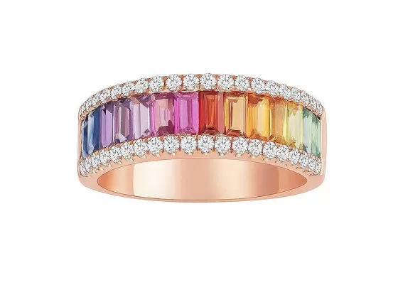 Rainbow Sapphire Diamond Ring^Lee Hwa Jewellery Discount