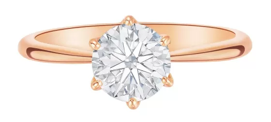 Rose Gold Solitaire Diamond Ring^Lee Hwa Jewellery Cheap