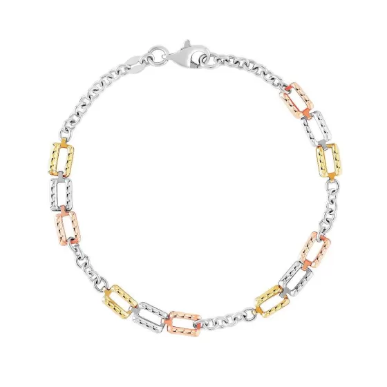 Rosetto Tri-Colour Chain Bracelet^Lee Hwa Jewellery Hot