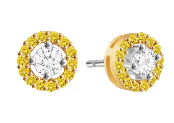 Yellow Gold Diamond Earrings^Lee Hwa Jewellery Hot